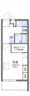 レオパレス扇 1Kの間取り