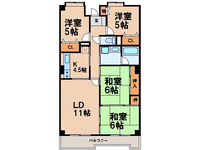 間取り図 ルミエール薬師寺