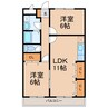 エスポアール 2LDKの間取り