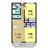 Y&MキャッスルBerry 2DKの間取り