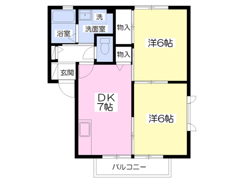 間取図 シティパル祇園B