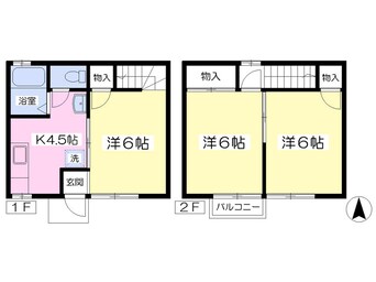 間取図 タウンハウス扇