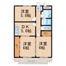 エスポアール 2LDKの間取り