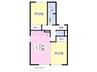 クラフト3番館 2DKの間取り
