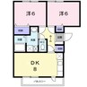 クリアヴィレッジＥ 2LDKの間取り