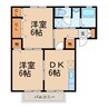 メープルハウス 2DKの間取り