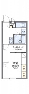 レオパレスアルブル 1Kの間取り
