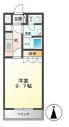 スプリームハピネス 1Kの間取り