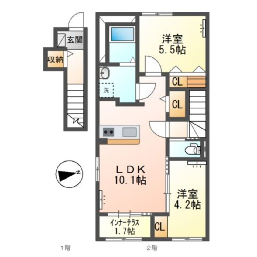 間取図 仮）スターテラスⅡ多功