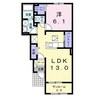 シャトーハイツＧ 1LDKの間取り