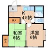 ホワイトハイツ 2Kの間取り