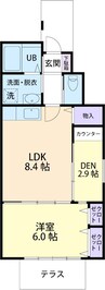 L&Eグラシアス Ⅱ 1LDK+Sの間取り