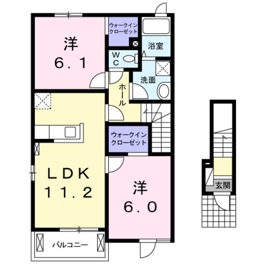 間取図 フィランソロピー２　Ａ