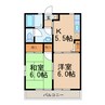 コーポ英　Ｃ棟 2DKの間取り