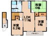 ハイツＺＺ 3LDKの間取り