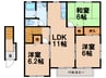 ハイツＺＺ 3LDKの間取り