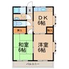 秀和マンション 2DKの間取り