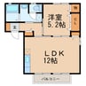 リベラコートⅡ 1LDKの間取り