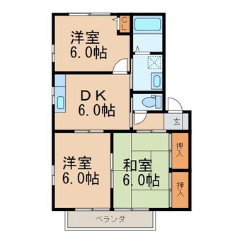 間取図 ハイツサカエ