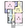 フォレスト五番館 2DKの間取り