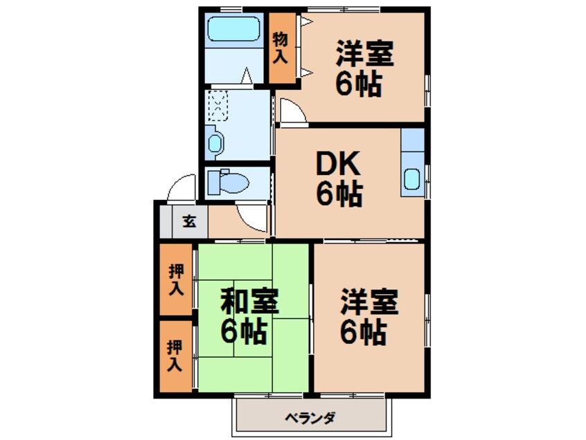 間取図 ハイツサカエ