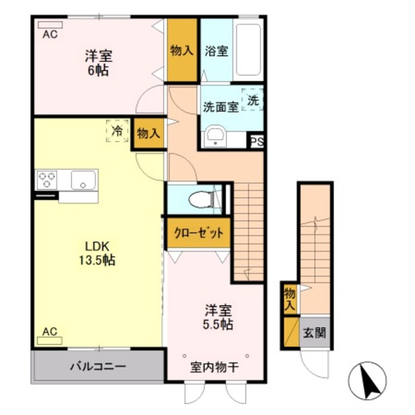 間取図 エスプリ メール Ｂ