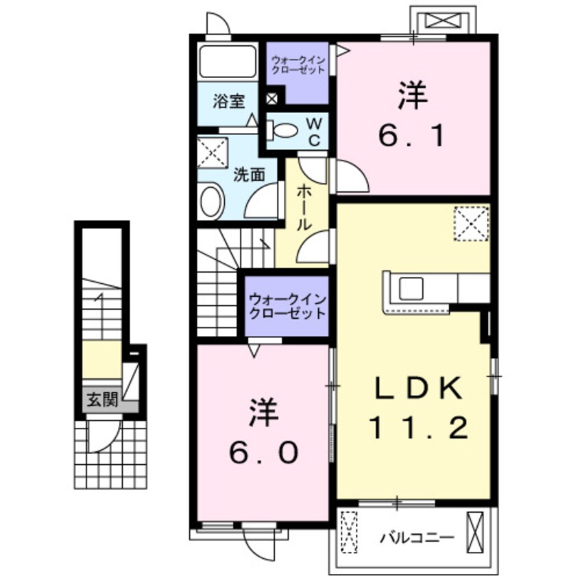 間取図 ラフレシール　Ｉ＆Ｋ