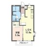 グリーンフローラルＡ 1LDKの間取り