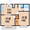 コーポ藤 2DKの間取り