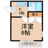 モンパレス小金井 1号棟 1Kの間取り