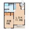 レーヴ 1LDKの間取り