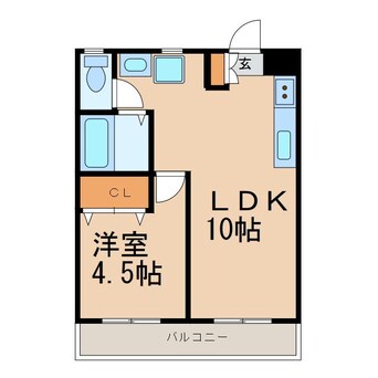 間取図 Ｍ6マンション