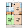 アーバンハイツB 2DKの間取り
