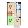 天神パレス　Ａ 2DKの間取り