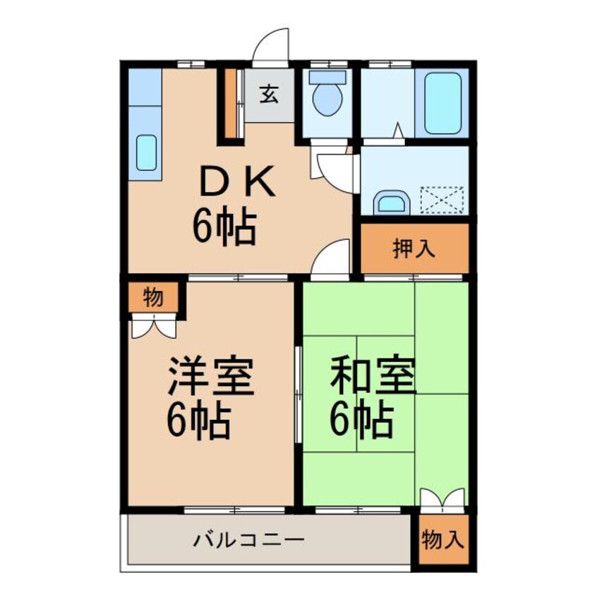 間取図 コーポみどり2