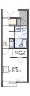 レオネクストフジヤマＡ 1Kの間取り