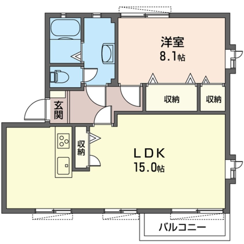 間取図 グリーンヒルズ田村C