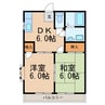 コーポＴ＆Ｙ 2DKの間取り