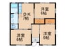 石崎団地 3DKの間取り