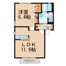 ベルメゾン 1LDKの間取り