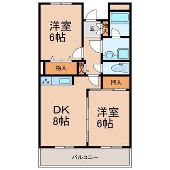 間取図 ダイアパレス自治医大2番館