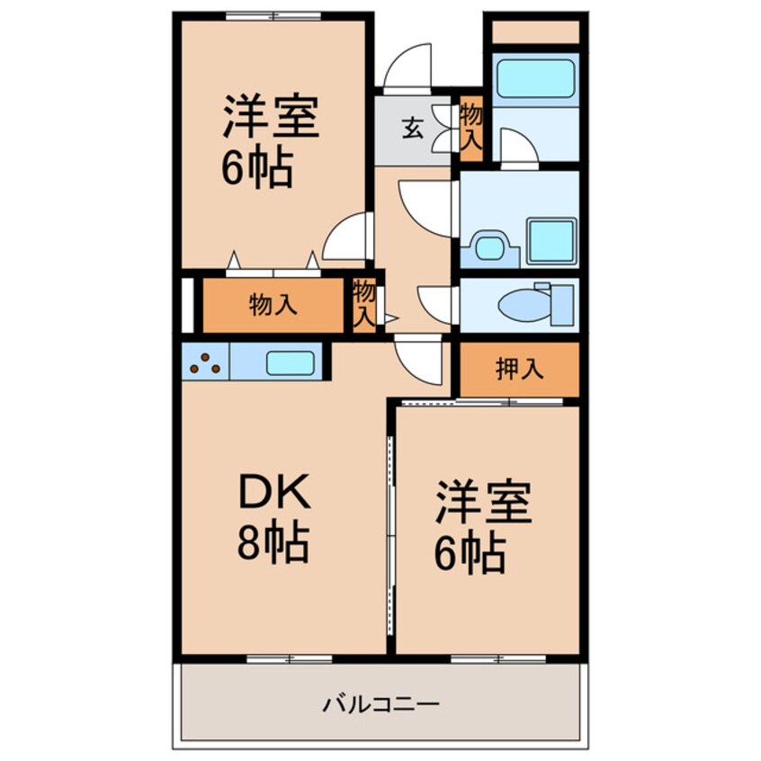 間取図 ダイアパレス自治医大2番館