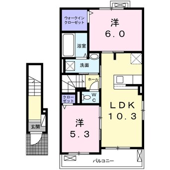 間取図 リブフラット　Ｃ