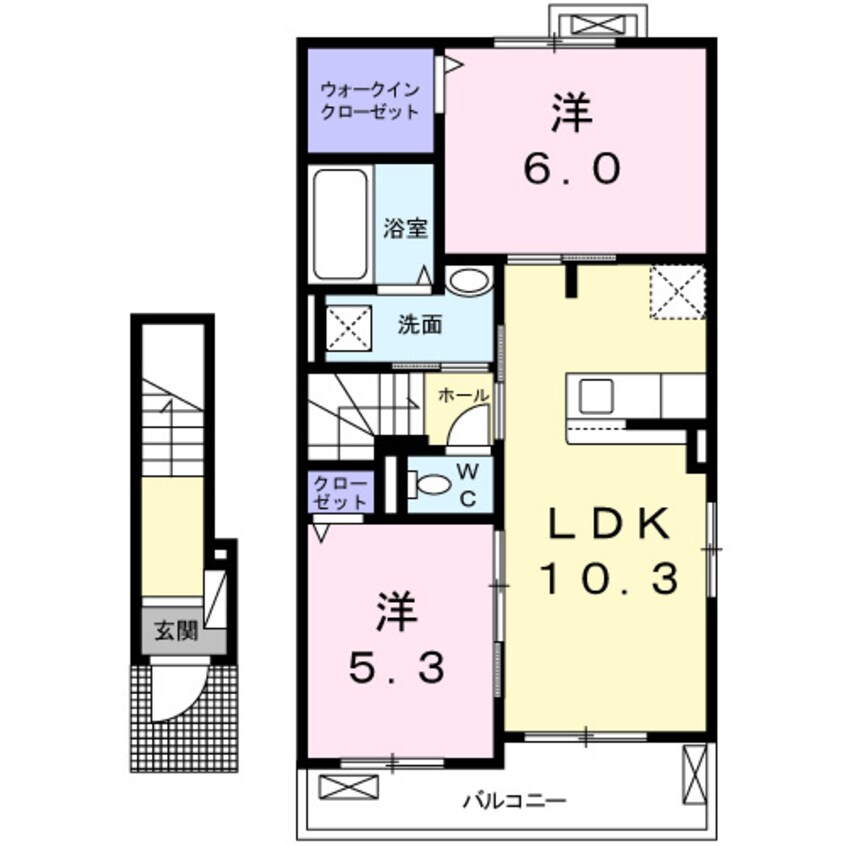 間取図 リブフラット　Ｃ