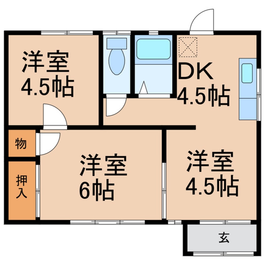 間取図 宇賀神貸家（落合）