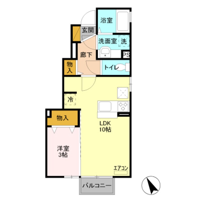 間取図 レモングラス釜井 Ｂ