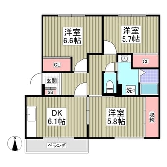 間取図 ガーデンムツミA