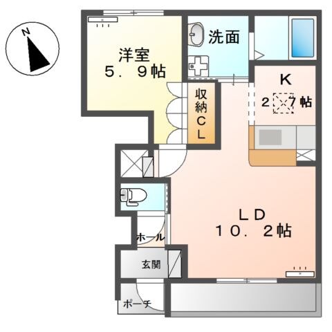 間取り図 ヴィーブル　ハイツＡ
