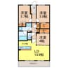 オデスビエント医大前 3LDKの間取り