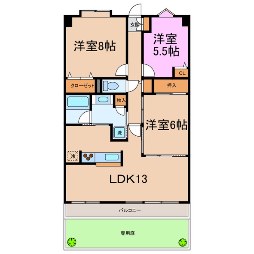 間取図 ミラパセオ自治医大壱番館